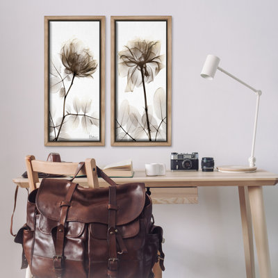«Natural Modern Blooms», ensemble de 2 toiles flottantes encadrées par Albert Koetsier