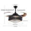 Ventilateur de plafond à 4 pales de 36 po avec ensemble d'éclairage à DEL et télécommande-2062715802-2062715801