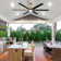 Brillion 72" 6-speed Reversible Ceiling Fan with Dimmable LED Lights and Remote Control