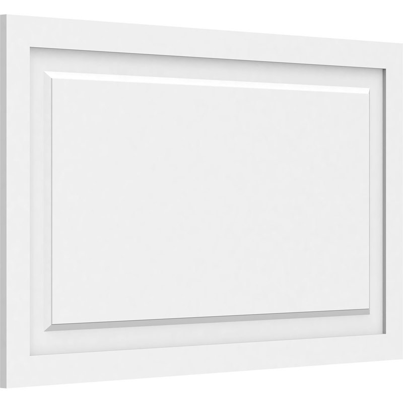 Panneau mural Harrison 3D en blanc, H 24 po x l 40 po x P 0,63 po