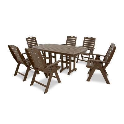 Trex Outdoor POLYWOOD Yacht Club Highback 7-Piece Dining Set