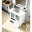 30 po W Blanc, meuble-lavabo pour salle de bain 18,25 po, comptoir en céramique, miroir 28, fermeture en douceur, une armoire et deux tiroirs, meuble-lavabo à surface de travail, mécanisme, armoire de rangement,