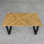 Tyree Oak Metal Base Dining Table-363685086-363685073