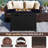 5 PCS Patio Furniture Set Heavy-duty Frame Rattan Sofa Set with 60,000 BTU Firepit Table White-2018112004