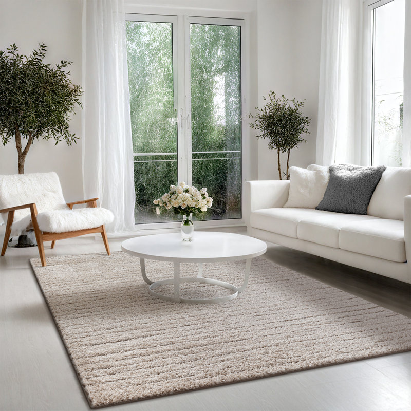 Taneesha Solid Colour Area Rug, Rectangle 120 x 170 cm