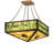 Rustic Lodge Glass Semi Flush Mount