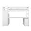 Lit mezzanine simple avec 7 tiroirs, 2 tablettes et bureau pour une utilisation optimale de l'espace et une utilisation multifonctionnelle dans les petites pièces-889191004