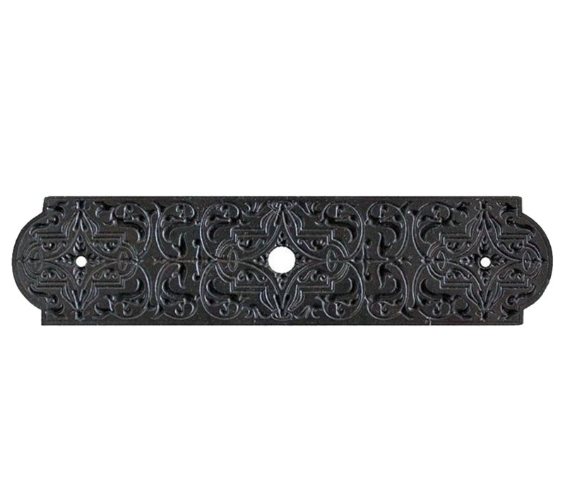 Olde World Metal Knob Backplate, Dark Brass