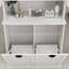 Armoire à linge blanche avec tablettes réglables et deux compartiments pratiques-1211989694-1211989682