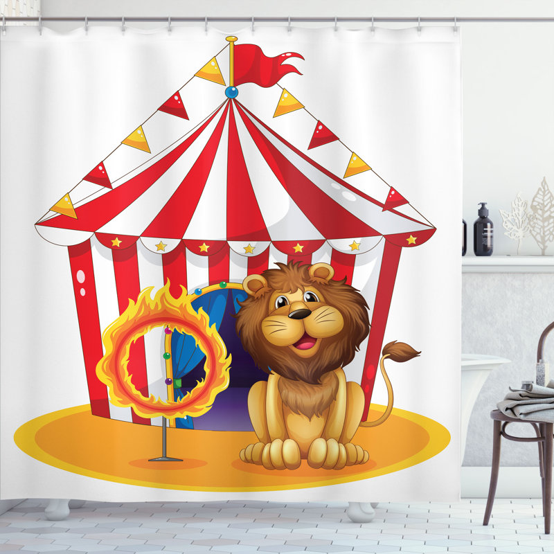 Shower Curtain with Hooks Included, 70"H x 69"W