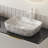 19'' Bathroom Ceramic Sink Without Cabinet, Volakas White Marble 
