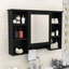 Armoire de toilette murale 3 en 1 avec tablette réglable et porte à fermeture en douceur-278290025
