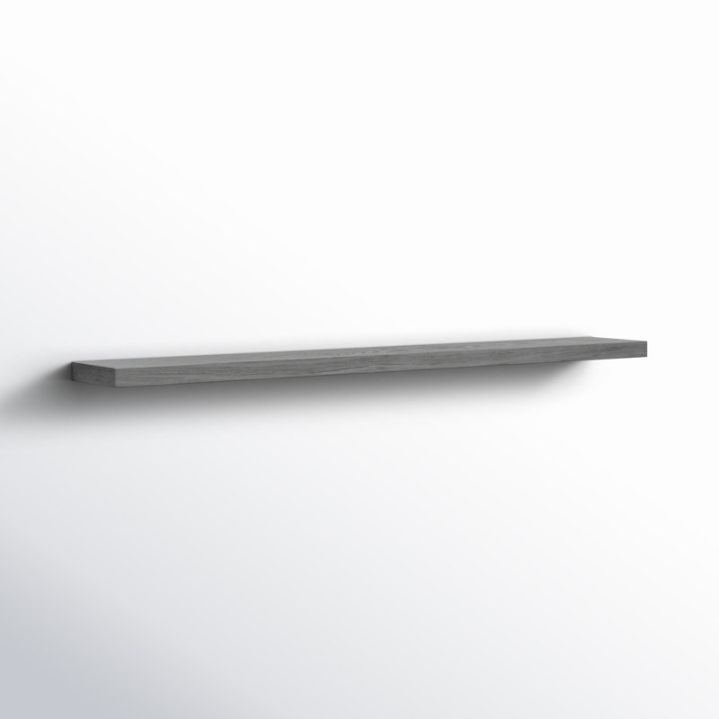 Tablette flottante en bois manufacturé Sherice, H 1,97 po x l 74,81 po x P 10,24 po, Gris