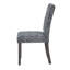 Chaise d'appoint 2 pièces pour salle à manger en gris, design contemporain, 100%, motif uni, rembourré de mousse, chaise carrée, style moderne, pieds en bois d'hévéa, profondeur 18, largeur 22,5, hauteur gris avec dossier allongé,