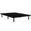 Structure de lit simple, lit plateforme tapissier noir, conception simple et fonctionnelle, rangement sous le lit, support de matelas, pour chambres d'amis, fabrication en métal pour installation sous tension, espace généreux,