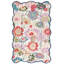Tapis floral vert / ivoire en laine / coton touffeté à la main Orri-949828863