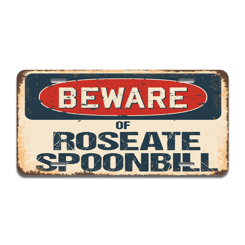 Cadre en aluminium «Beware of Roseat Spoonbill»
