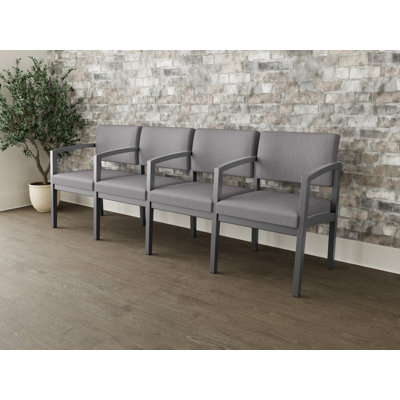 Lenox Wood Waiting Reception 4 Seat Tandem Seating Wood Frame