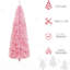 Sapin de Noël rose 7 pi avec 818 pointes - Sapin artificiel mince pour une branche élégante dans un grand appartement