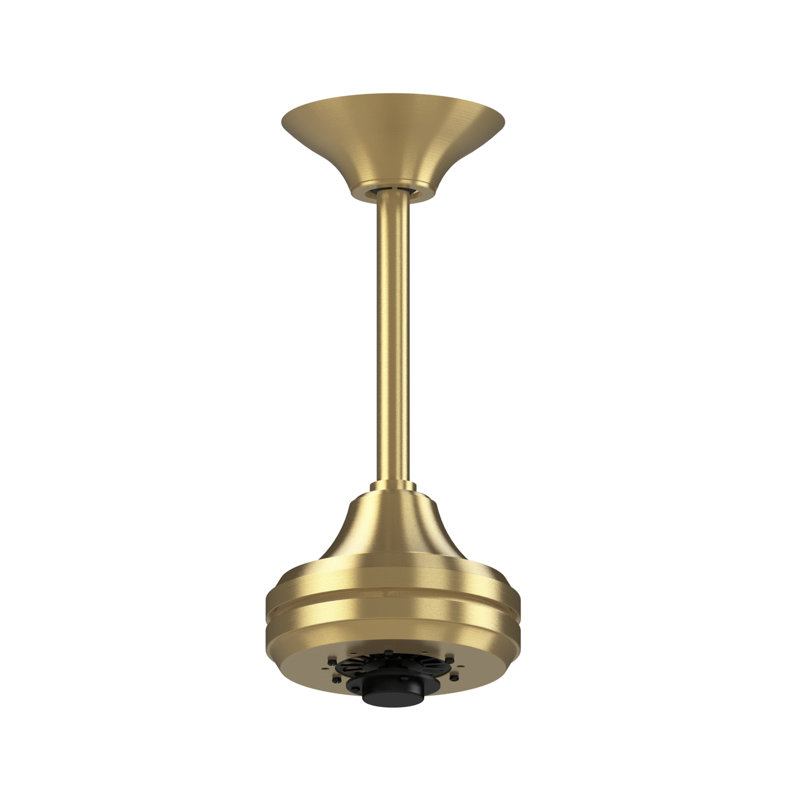 Ventilateur de plafond intérieur / extérieur Spitfire DC personnalisé - laiton brossé satiné, Laiton satiné brossé