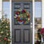 18-Inch Pre-Lit Wreath – 40 Multi-Color LEDs, Timer & Merry Christmas Sign for Door