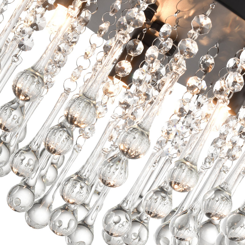 Plafonnier en cristal 3 lumières, Noir