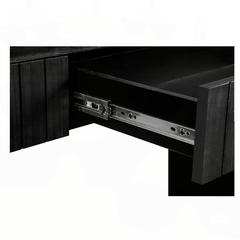 59'' Vintage Crafted Entryway Table Two Hidden Handle Drawers Farmhouse Console Table Easy Assembly, Black