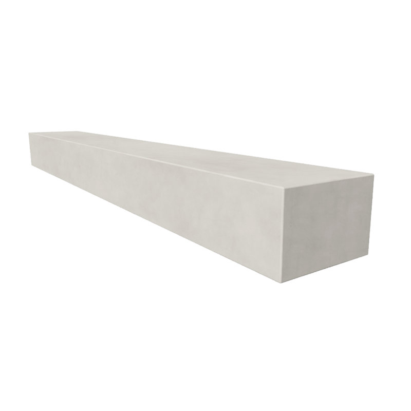 Everett Concrete Fireplace Mantel Shelf Contemporary - Non-Combustible Composition & Heat Resistant, 60", Storm