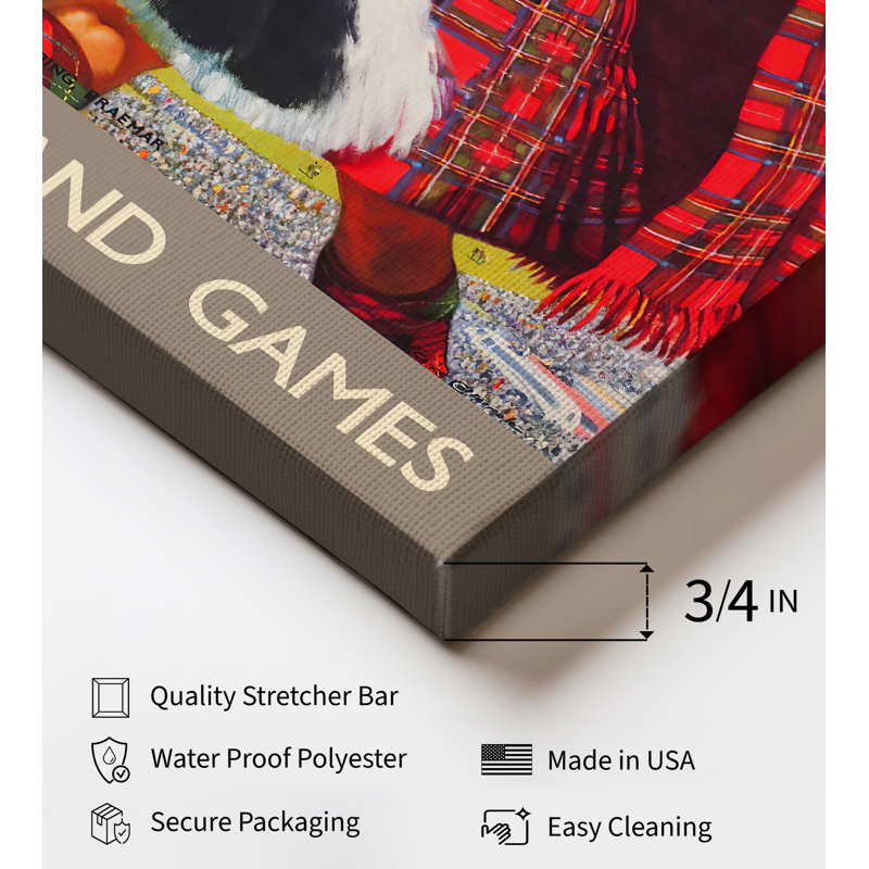 Highland Games Travel By Rails, Unframed, Canvas, 11"H x 14"W