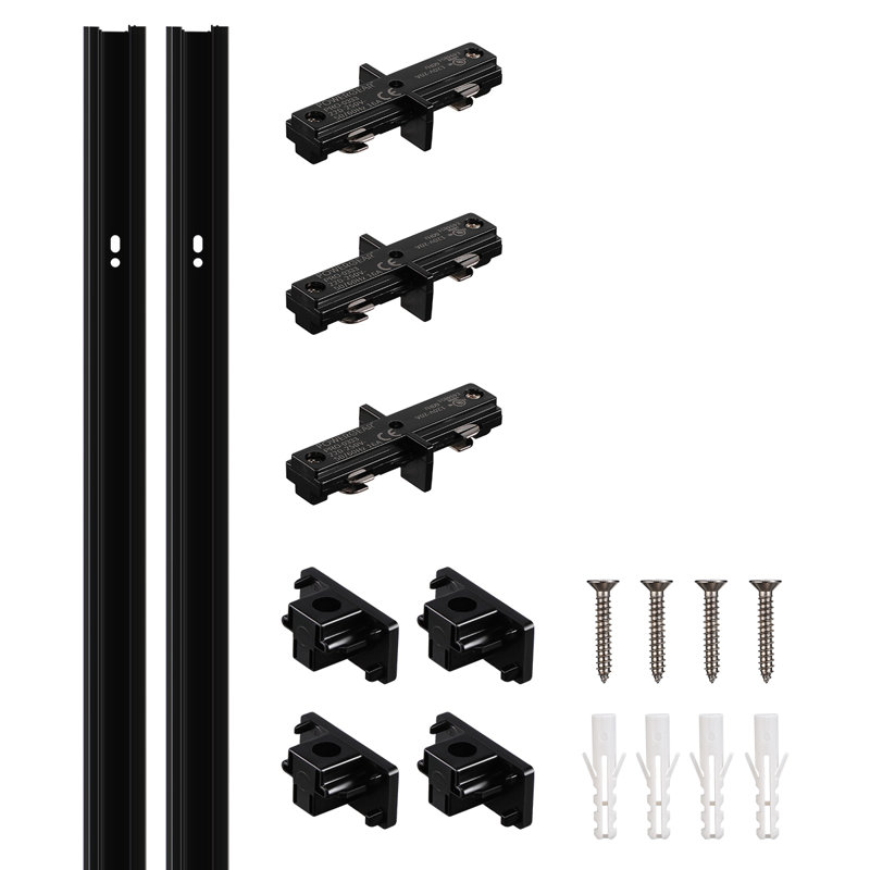 L'ensemble de rails de bricolage comprend 2 rails d'éclairage de style H + 4 x embouts de rail en H + 3 connecteurs en H