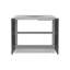 Évier autoportant, armoire à deux portes, deux tablettes, blanc / gris clair-341828505
