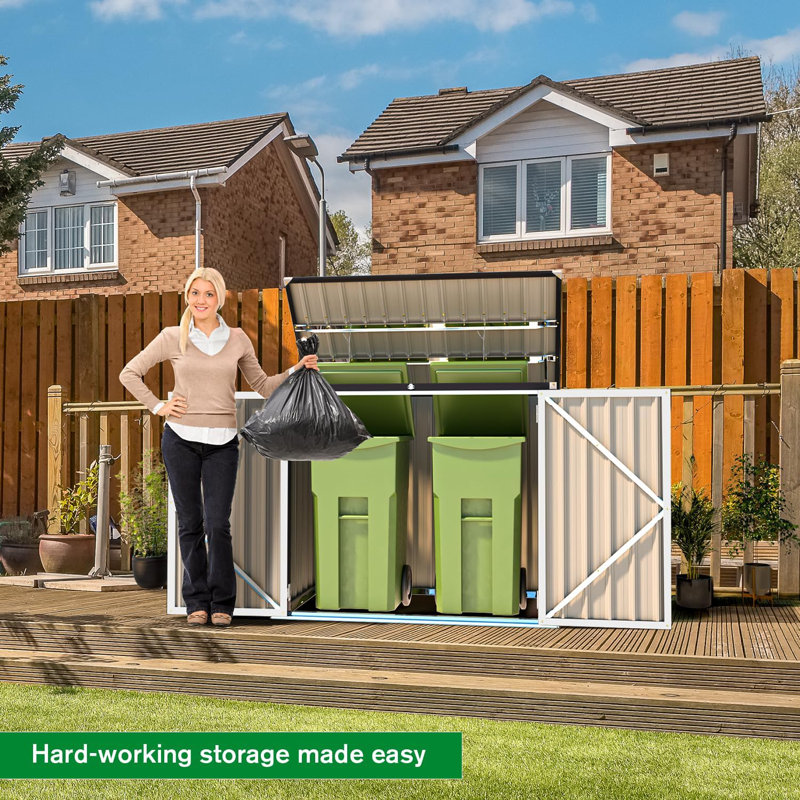 Garden Storage Box Shed, White