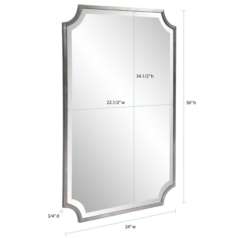 Annekee Frameless Rectangular Beveled Shield Mirror