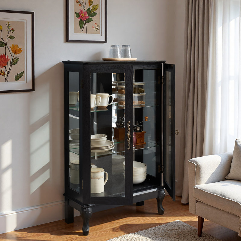 Vitrine lumineuse avec lumière DEL et tablettes réglables