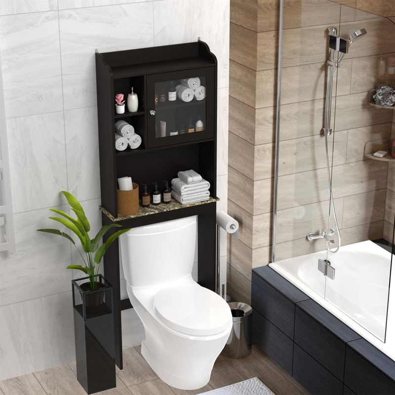 Modern Over The Toilet Space Saver Organization Wood Storage Cabinet For Home, Bathroom , Espresso