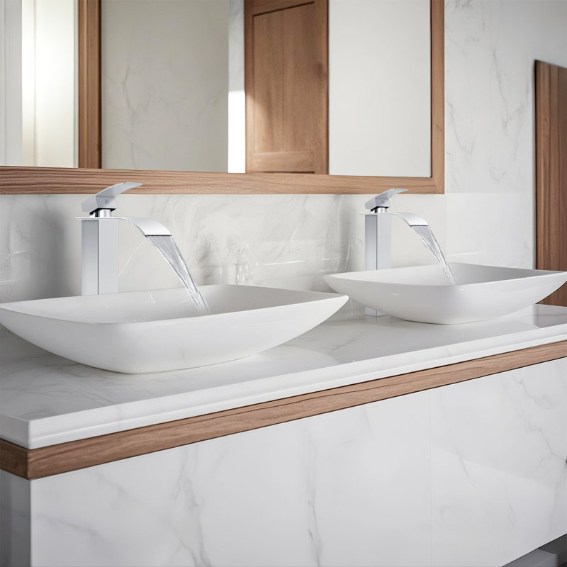 Robinet de salle de bain monocommande avec bonde, Chrome chrome