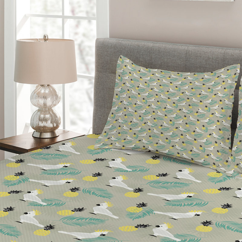 Coastal Polyester Coverlet, King Bedspread + 2 Shams