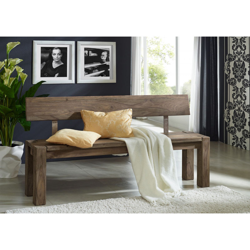 Nature Solid Wood Bench, 76cm H x 180cm W 35cm D
