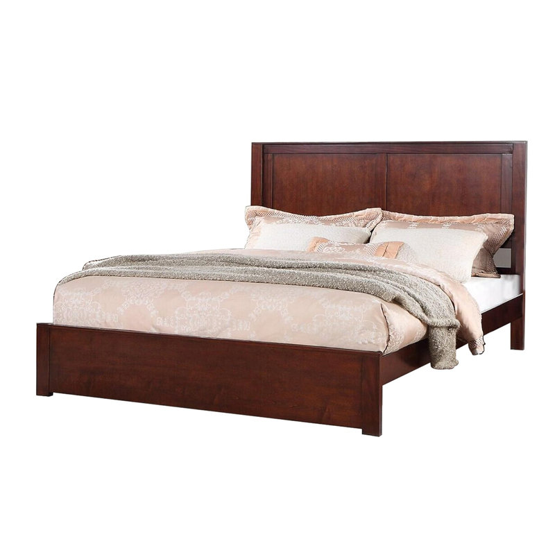 Tête de lit en bois avec 2 panneaux et tête de lit, Très grand, Brun