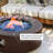  42-Inch Round Iron Gas Fire Pit Table, Includes Tank Cover and Wind Guard-150949229