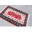 Kilim turc fait à la main dans un motif géométrique rouge de style bohémien