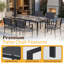 6 - Person Patio Dining Set with Rectangular Table-309769101-309769100