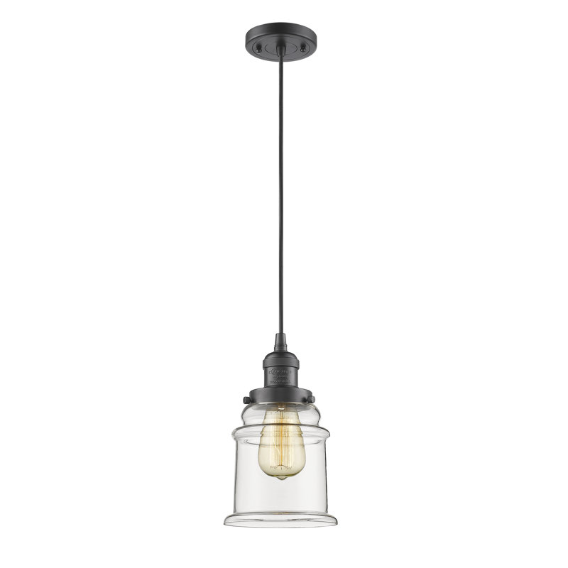 Galaviz 1 - Light Single Pendant, Oil Rubbed Bronze, Clear