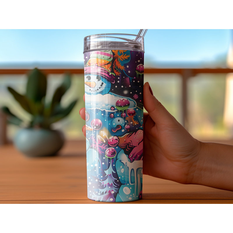 Choose Handmade Tumblers 591ml Vacuum Insulated Stainless Steel (18/8) Travel Tumbler with Straw