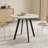 33.5'' Modern Minimalist Round Dining Table with Gray Cement Texture