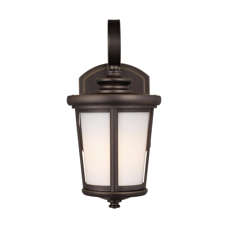 Eddington Small One Light Outdoor Wall Lantern from Generation Lighting , Antique Bronze, 11.88" H x 6" W x 6" D, No