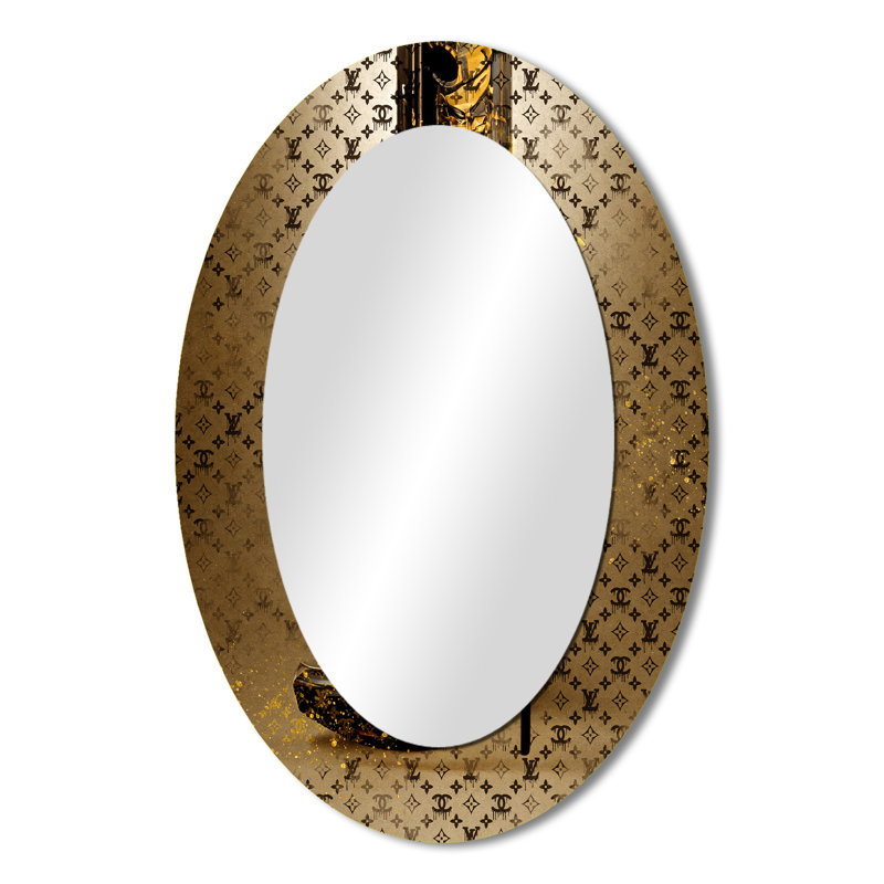 Décoration de luxe Luxury Bionic Heel I - Miroir mural ovale noir, 36" x 24"