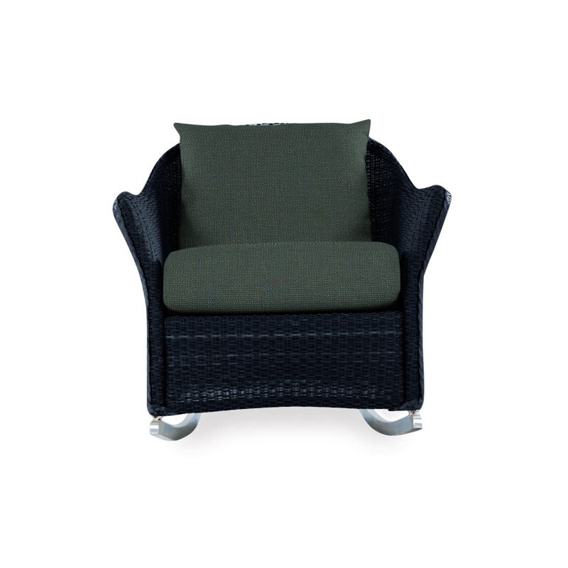Weekend Retreat Outdoor Rocker Chair, Demo Oatmeal, Ebony