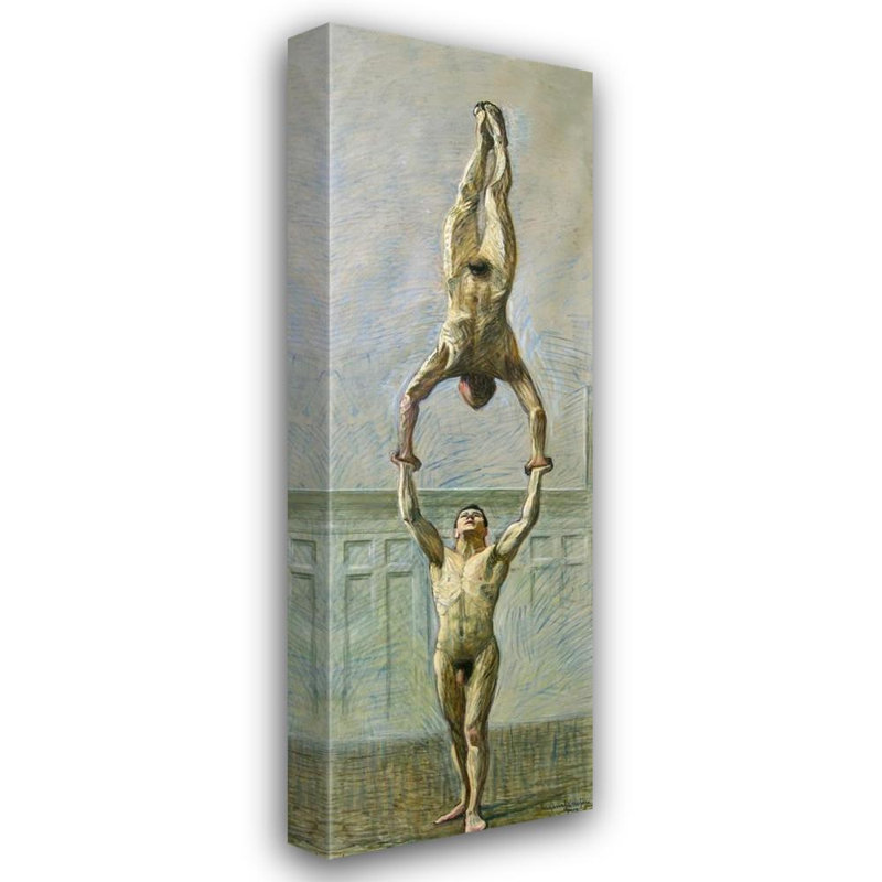 "Acrobats" par Eugène Jansson - Art sur toile tendue avec châssis, H 24 po x l 17 po