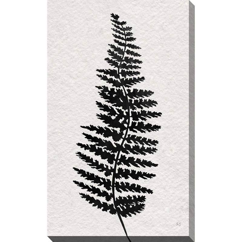 «Forest Fern III» par Susan Jill - Peinture, L 18 po x H 30 po, Toile tendue
